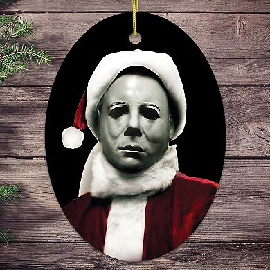 Michael Myers Christmas Ornament, Oval Version