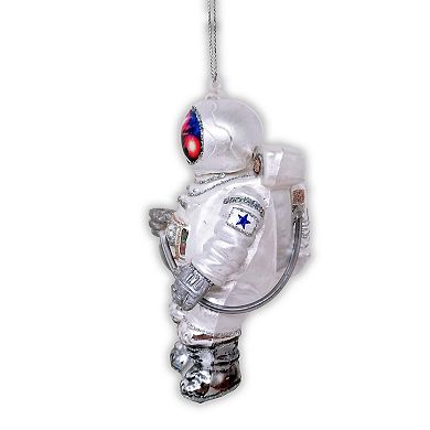 Astronaut Glass Christmas Ornament