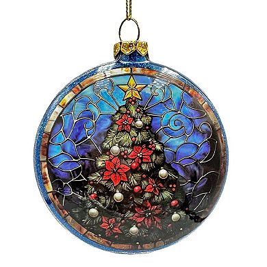 Wonderful Santa Claus Stained Glass Christmas Ornament, Holiday Tree Portrait Decor