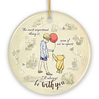 I'll Always be with You Ornament, Comforting Yellow Bear Christmas Gift and Keepsake, Circle