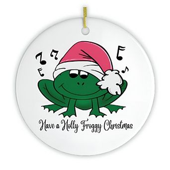 Singing Frog Christmas Ornament