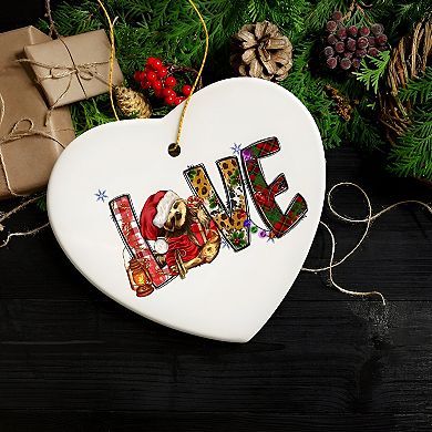 Cozy Sloth Cheerful Christmas Ornament, Lazy & Cute Animal Holiday Decoration