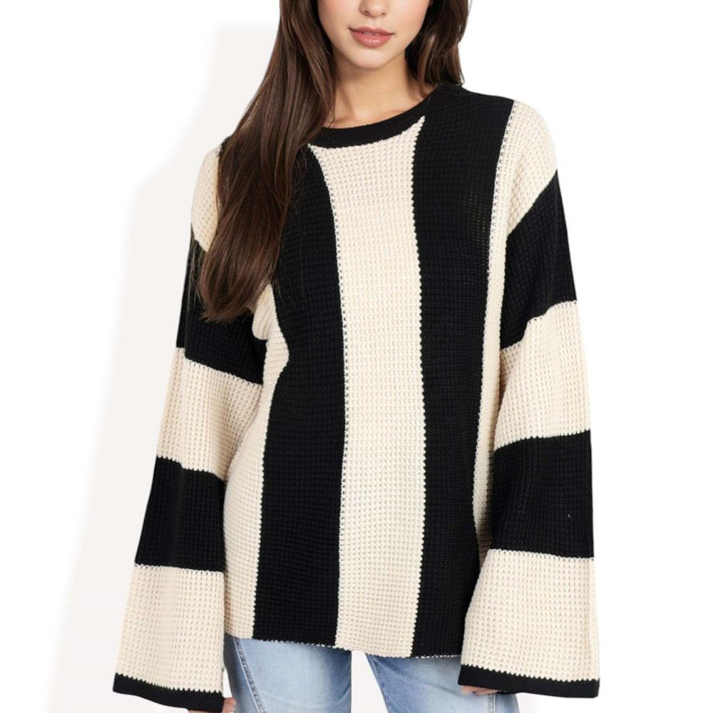 Main Strip Women’s Ruffle Sleeve Sweater Knit Top main image 1