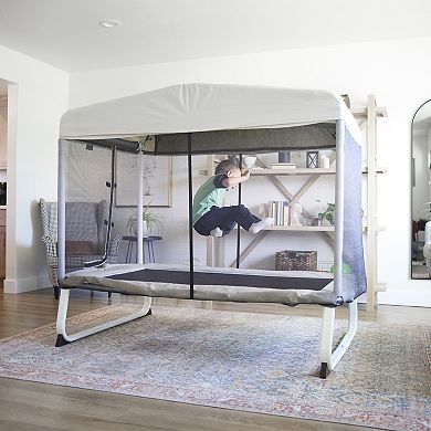 6ft x 4ft Rectangle Mini Trampoline for Kids and Toddlers