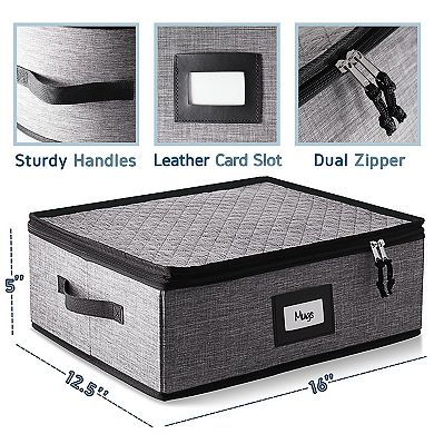 Hard Shell Cup & Mug Storage Case for