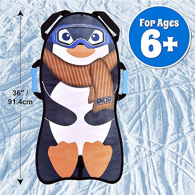 RYDR Snow Sled, 36 inch Single Rider Roll Up Character Winter Snow Mat