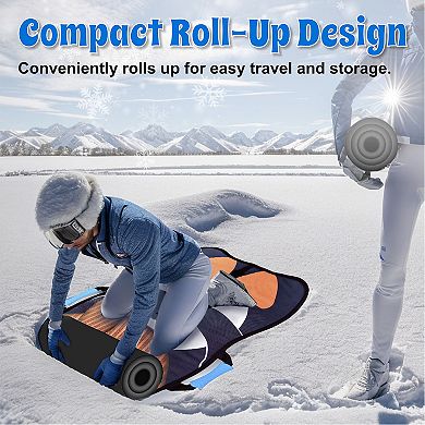 RYDR Snow Sled, 36 inch Single Rider Roll Up Character Winter Snow Mat