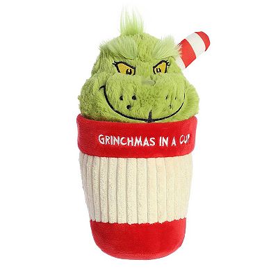 Aurora Small Multicolor Dr. Seuss 9" Grinchmas Cup Festive Stuffed Animal