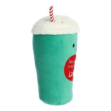 Aurora Medium Green Just Sayin' 10.5" Merry Little Latte Festive Stuffed Animal