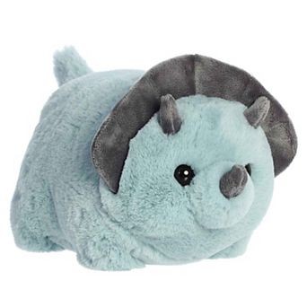 Aurora Medium Blue Spudsters 10" Taren Triceratops Adorable Stuffed Animal