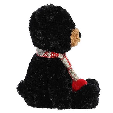 Aurora Large Black Holiday Bundled Bear 14" Erik Festive Stuffed Animal