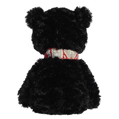 Aurora Large Black Holiday Bundled Bear 14" Erik Festive Stuffed Animal