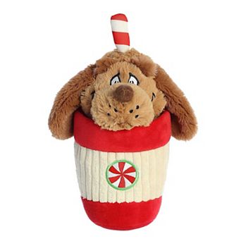 Aurora Small Multicolor Dr. Seuss 9" Max Peppermint Cup Festive Stuffed Animal