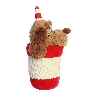Aurora Small Multicolor Dr. Seuss 9" Max Peppermint Cup Festive Stuffed Animal