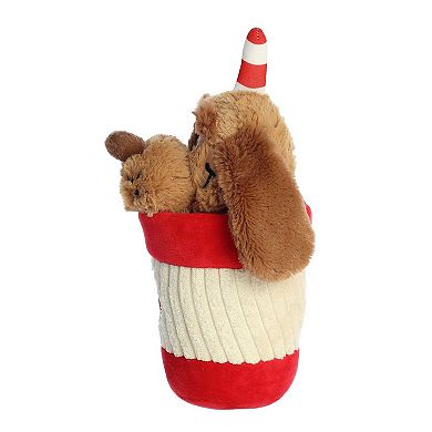 Aurora Small Multicolor Dr. Seuss 9" Max Peppermint Cup Festive Stuffed Animal