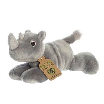 Aurora Small Gray Eco Nation Eco Softies 8" Rhino Stuffed Animal