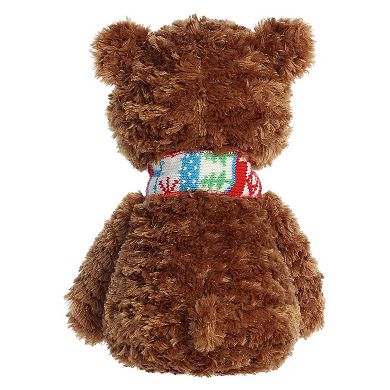 Aurora Large Brown Holiday Bundled Bear 14" Sven Festive Stuffed Animal