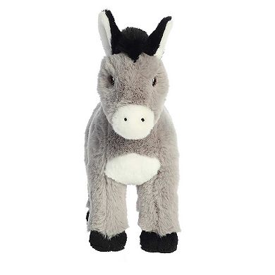Aurora Medium Gray Eco Nation 11" Donkey Stuffed Animal