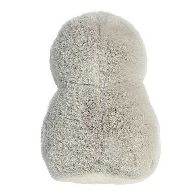 Aurora Small Gray Pompom Penguin 8" Pompom With Stocking Festive Stuffed Animal