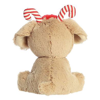 Aurora Small Brown Holiday Cheer 8.5" Buddy Yellow Lab Festive Stuffed Animal