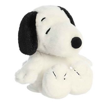 Aurora Mini White Peanuts Shoulderkins 5" Snoopy Timeless Stuffed Animal