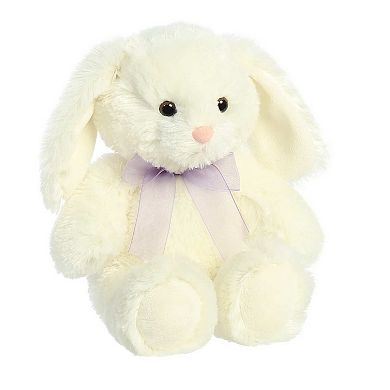 Aurora Medium White 10.5" Bunny Cuddly Stuffed Animal