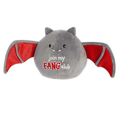 Aurora Small Gray Just Sayin' 8" Fang Club Bat Spooky Stuffed Animal