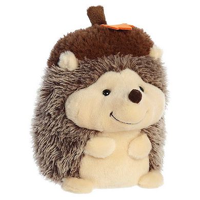 Aurora Small Brown Holiday Life In A Nutshell 8" Hedgehog Festive Stuffed Animal