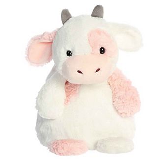 Aurora Large Pink Huggle Pals 12.5" Serene Strawberry Cow Cuddly Stuffed Animal
