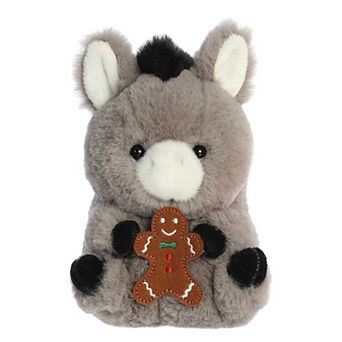 Aurora Mini Gray Rolly Pet 5" Denver Donkey Festive Stuffed Animal