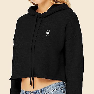 Dalix Astronaut Cropped Fleece Hoodie