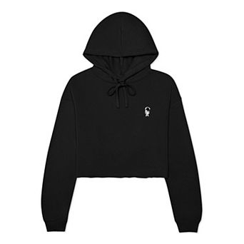 Dalix Astronaut Cropped Fleece Hoodie