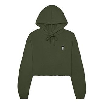 Dalix Astronaut Cropped Fleece Hoodie