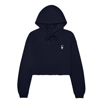Dalix Astronaut Cropped Fleece Hoodie