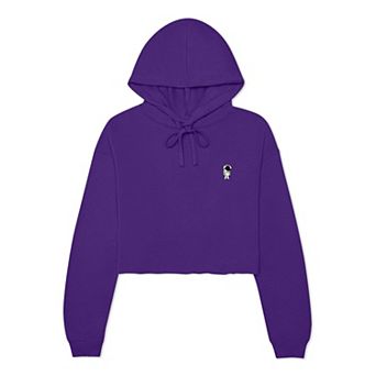 Dalix Astronaut Cropped Fleece Hoodie