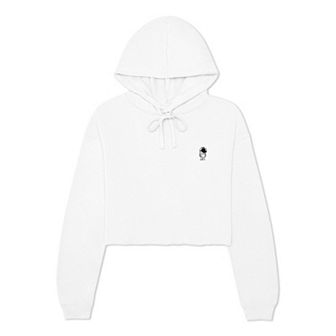Dalix Astronaut Cropped Fleece Hoodie