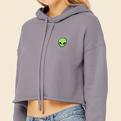 Dalix Alien Cropped Fleece Hoodie