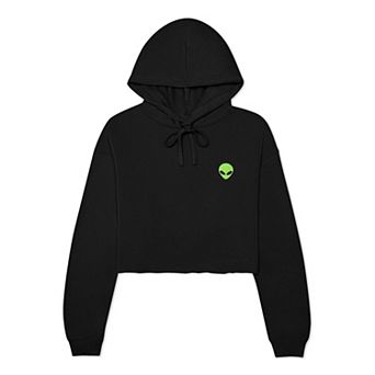 Dalix Alien Cropped Fleece Hoodie