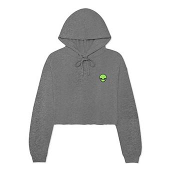 Dalix Alien Cropped Fleece Hoodie