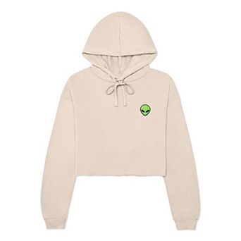 Dalix Alien Cropped Fleece Hoodie
