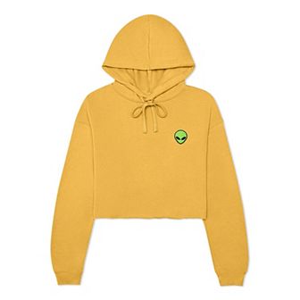 Dalix Alien Cropped Fleece Hoodie