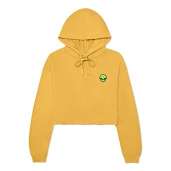 Dalix Alien Cropped Fleece Hoodie