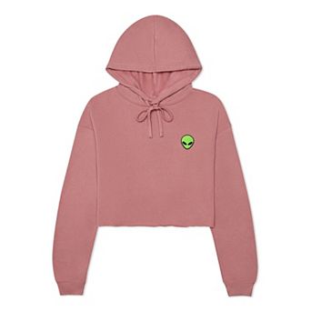 Dalix Alien Cropped Fleece Hoodie