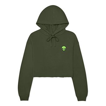 Dalix Alien Cropped Fleece Hoodie