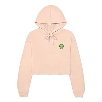 Dalix Alien Cropped Fleece Hoodie