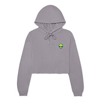 Dalix Alien Cropped Fleece Hoodie