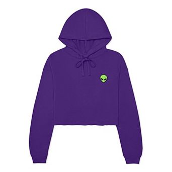 Dalix Alien Cropped Fleece Hoodie