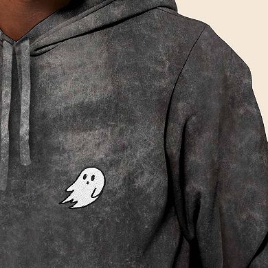 Dalix Ghost Embroidered Washed Hoodie