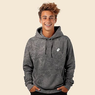 Dalix Ghost Embroidered Washed Hoodie