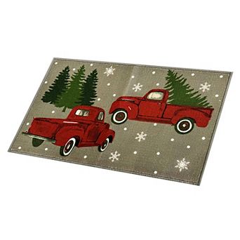 Holiday Truck Grey High Quality, Premium, And Luxurious Kitchen Rug